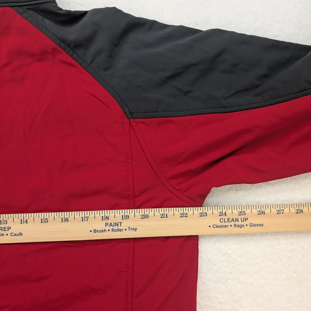 NordicTrack Jacket Mens Small Full Zip Outdoor Performance Red Gray Polyester